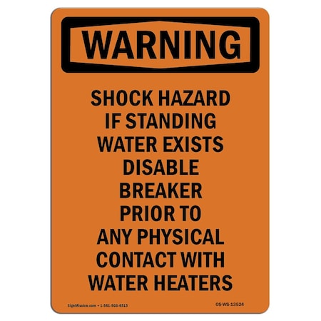 OSHA WARNING, 10 Height, 14 Width, Decal